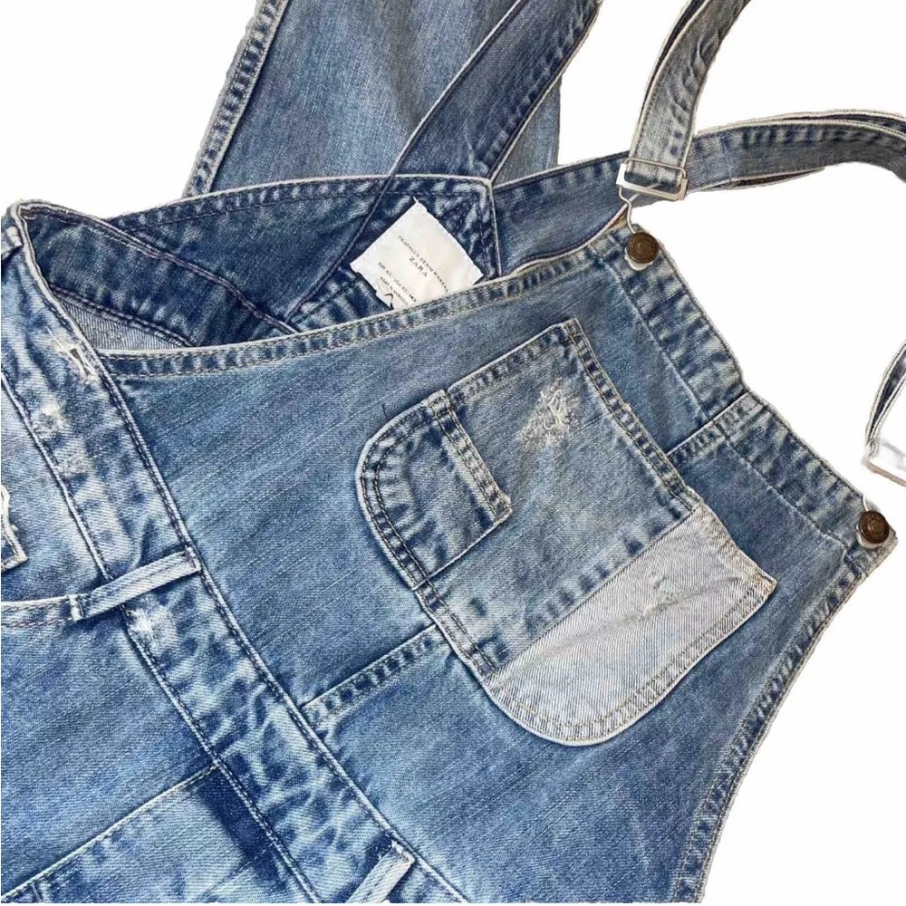 Women's Zara Trafaluc Denim Overalls Size XS - Picture 3 of 4